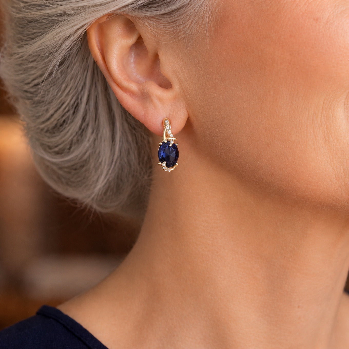 Royal Midnight Gold Earrings