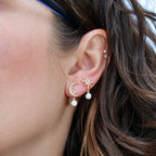 Celestial Opal Gold Earrings