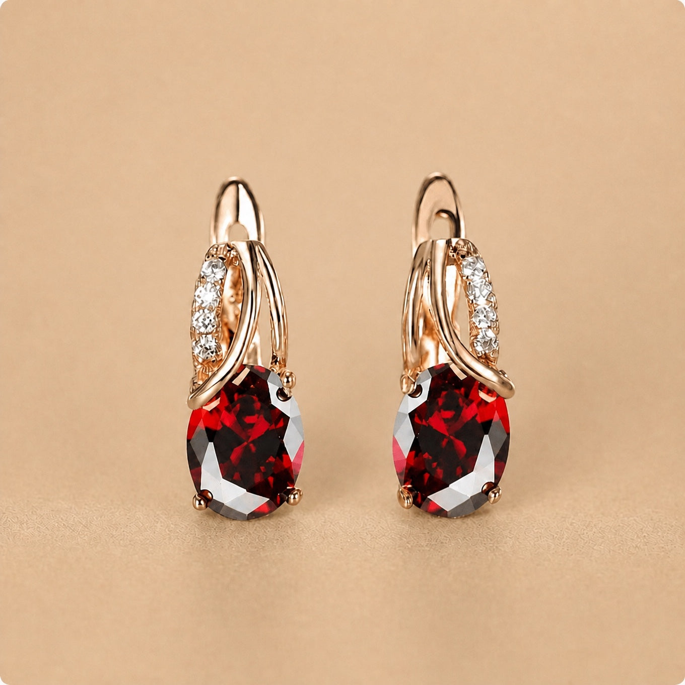 Veressa Ruberine Crystal Earrings