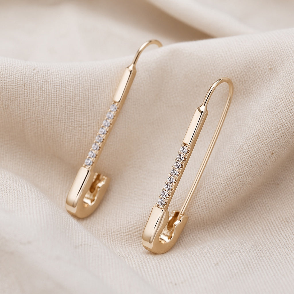 Minimalist Clip Gold Earrings