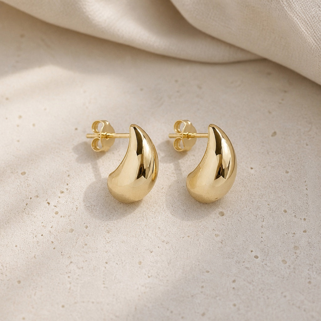 Mato Drop Gold Earrings