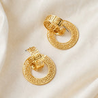 Gold Trail Hoop Earrings