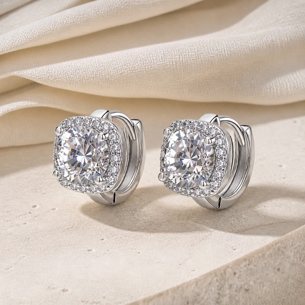 Nadine Gold Square Earrings