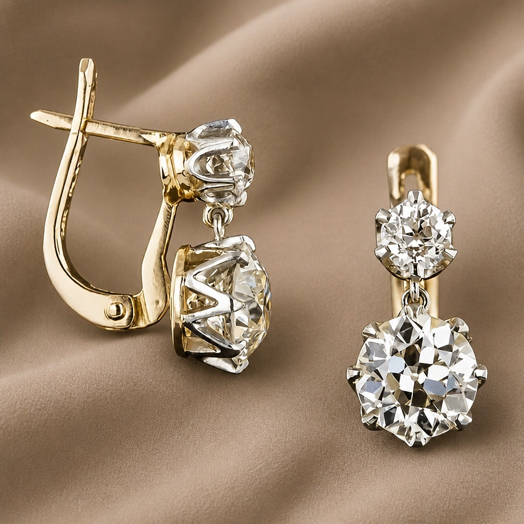 Graceful Duo Zirconia Earrings