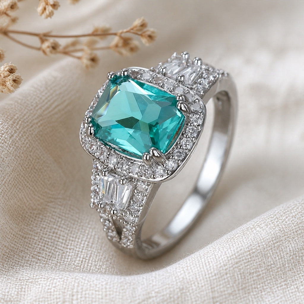 Luxurious Green Zirconia Ring