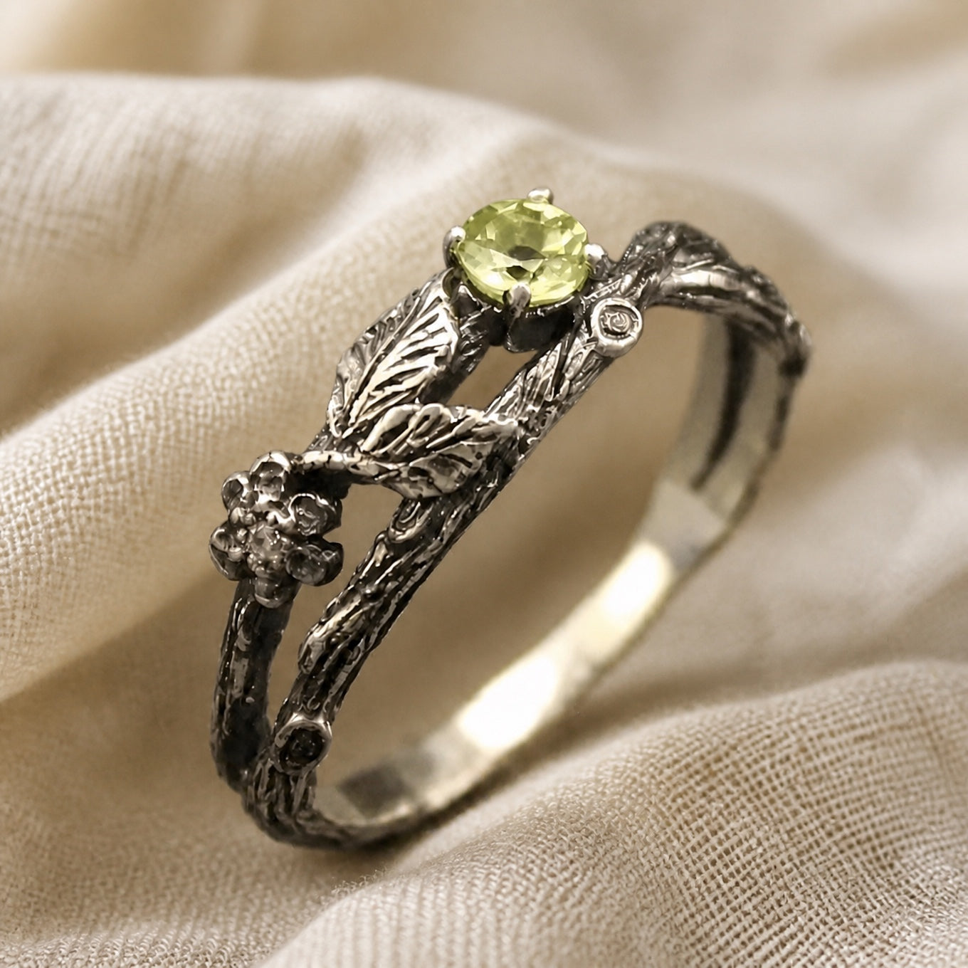 Green Zirconia Branch Ring