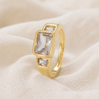 Luxury Contrast Zirconia Ring