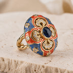 Majesty Enamel Medallion Ring
