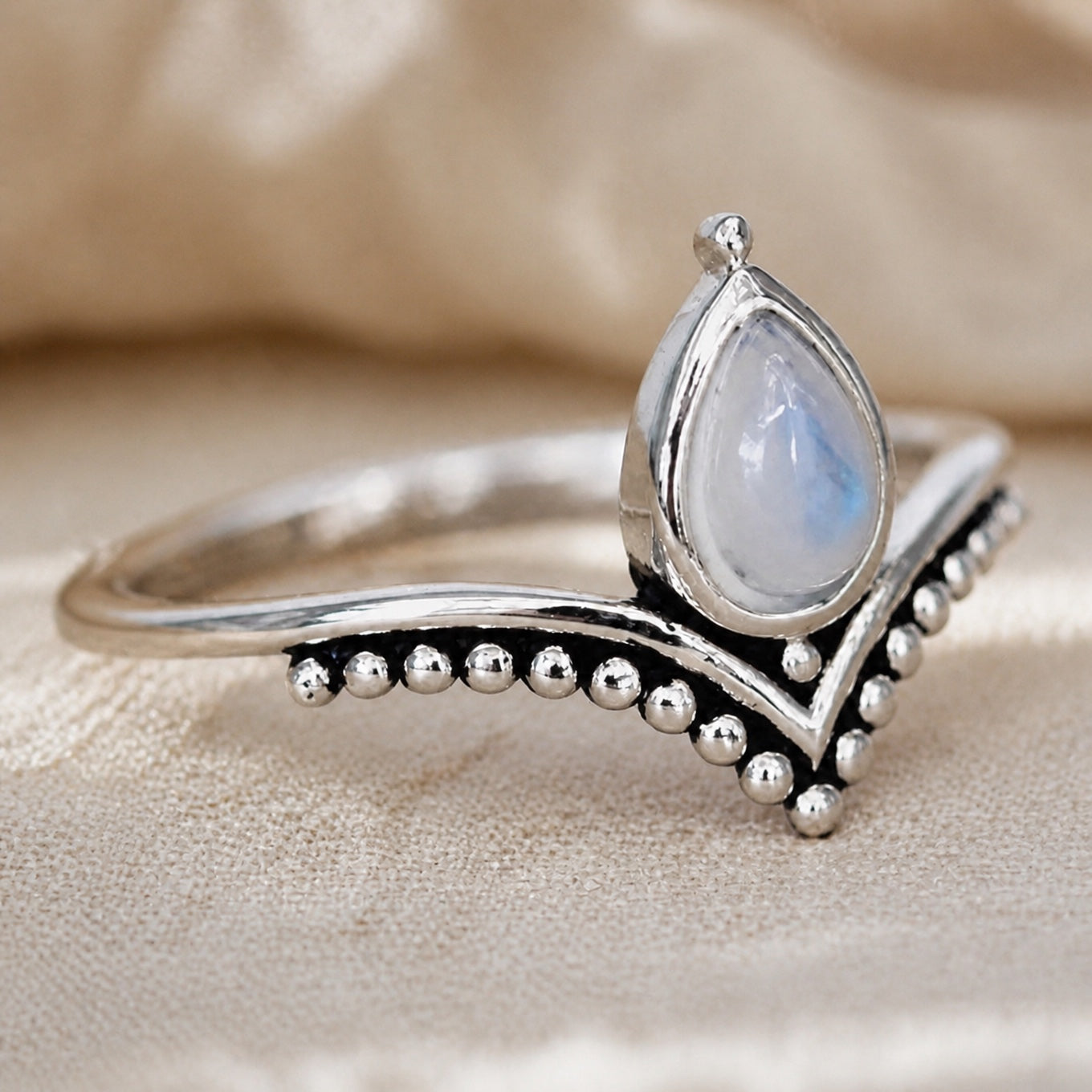 Timeless Moonstone Aura Ring
