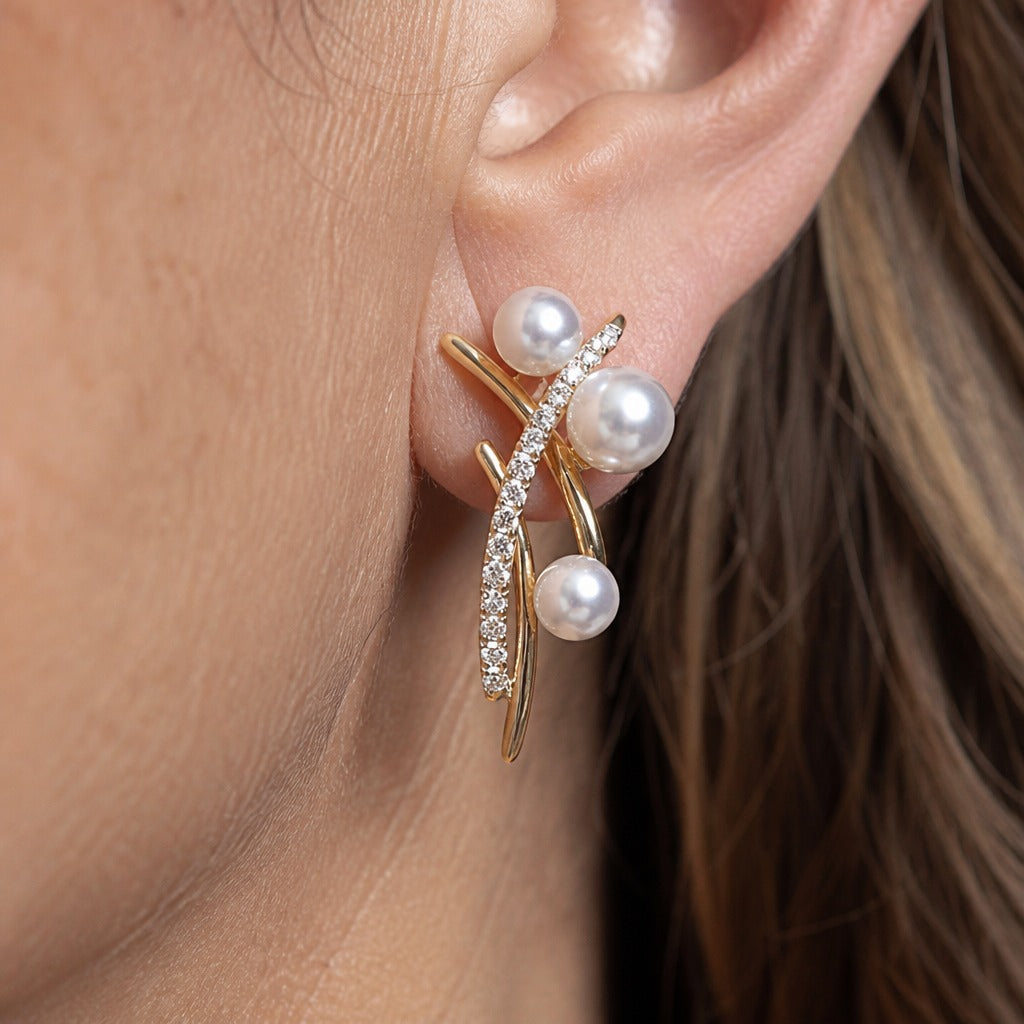 Pearl Grandeur Drop Earrings