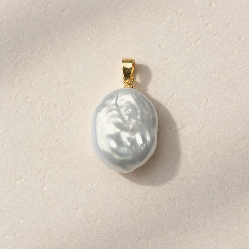 White Pearl Sculptural Charm