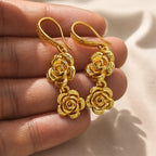 Golden Fleur Dangle Earrings