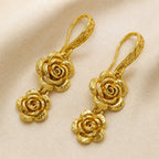 Golden Fleur Dangle Earrings
