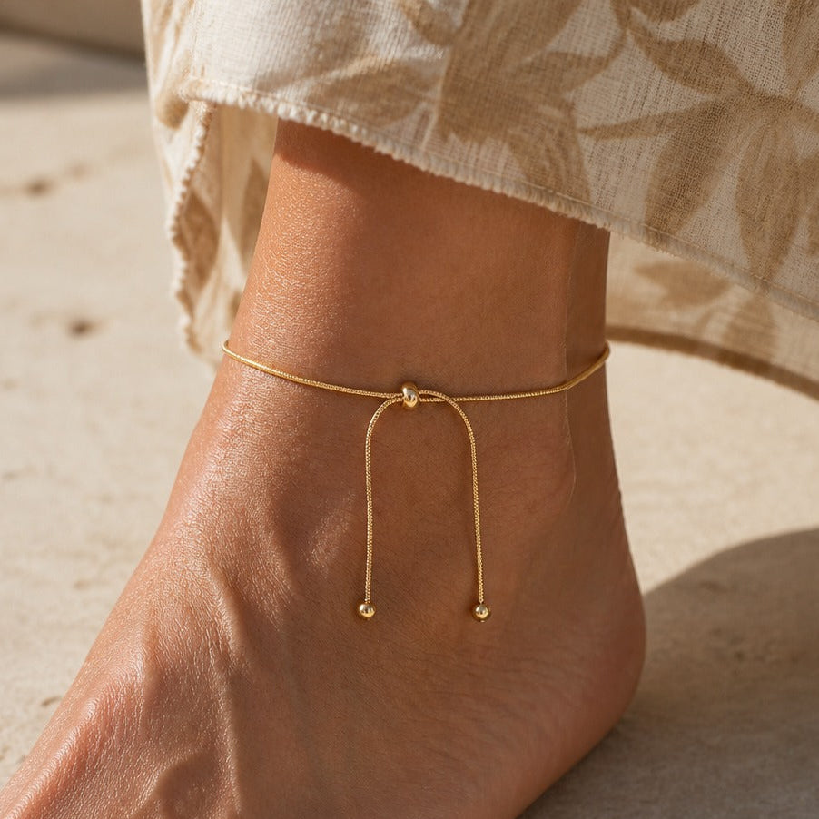 Minimalist Gold Chain Anklet