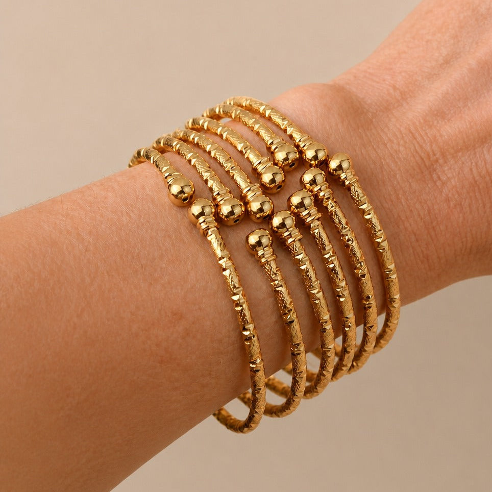 Golden Legacy Stack Bangle