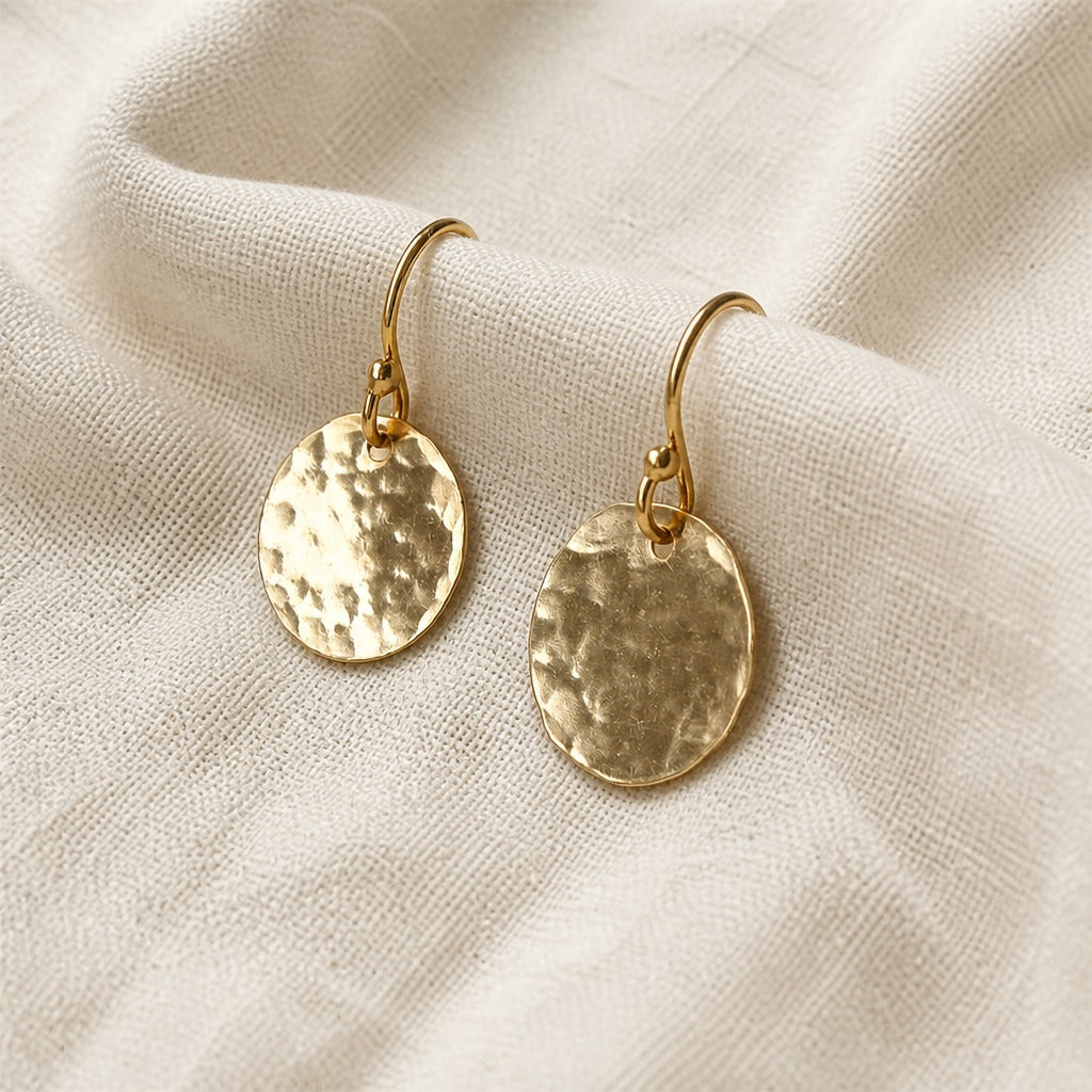 French Artisan Disc Earrings