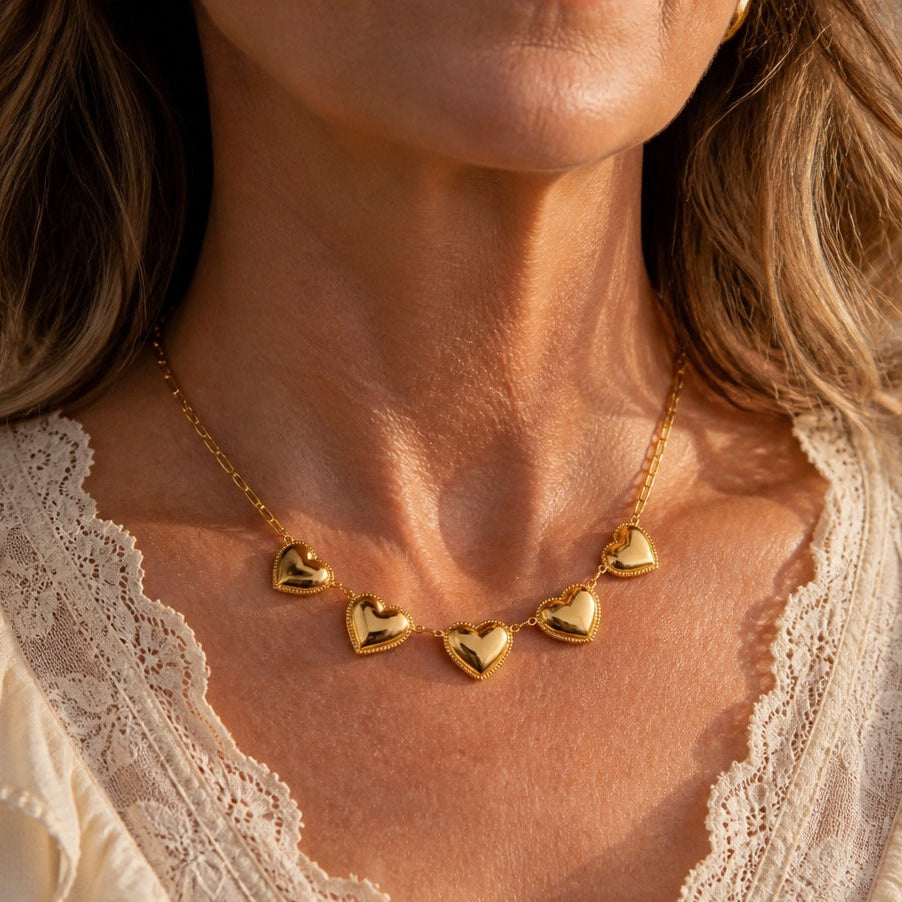 Aurelia Heart Cascade Necklace
