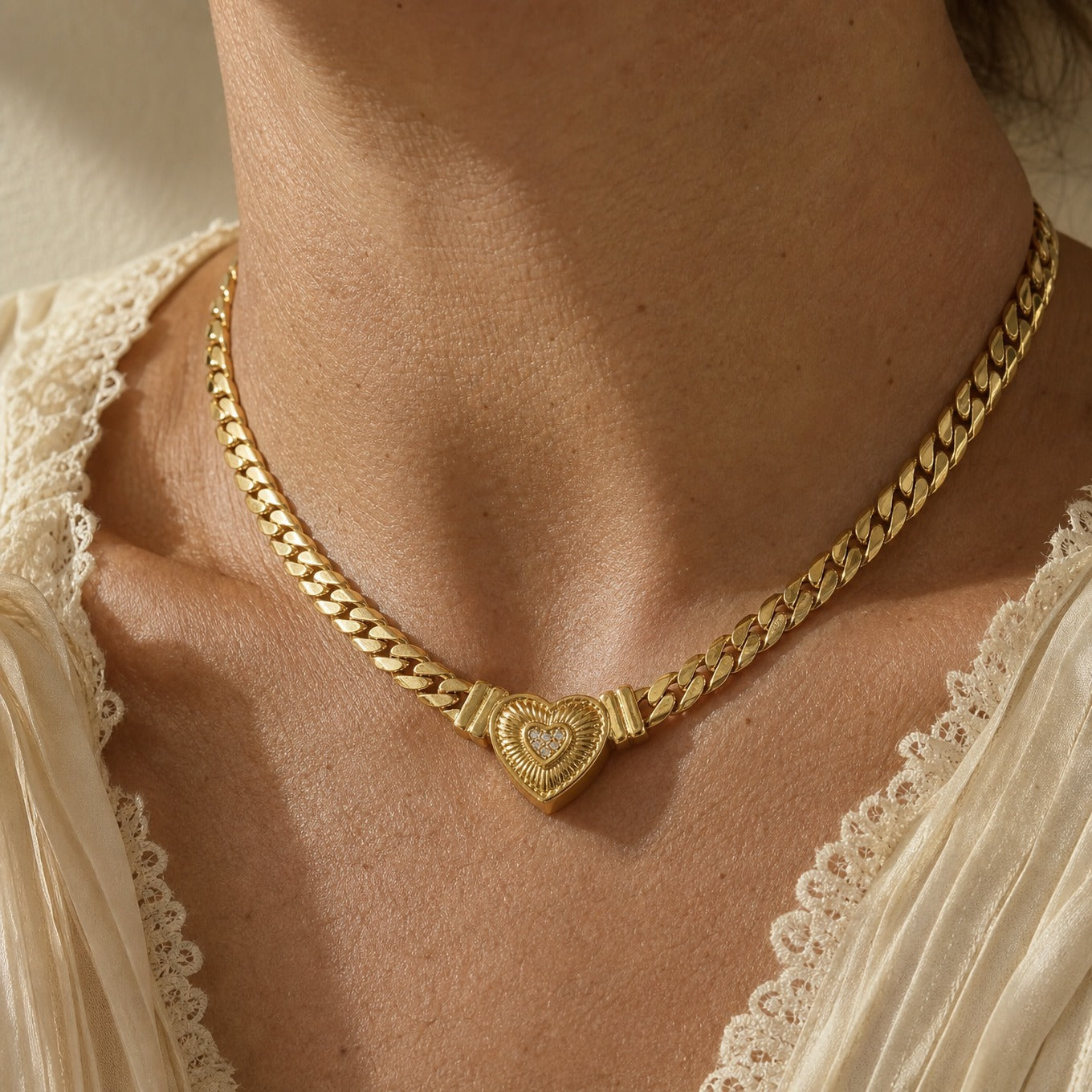 Heritage Heart Charm Necklace