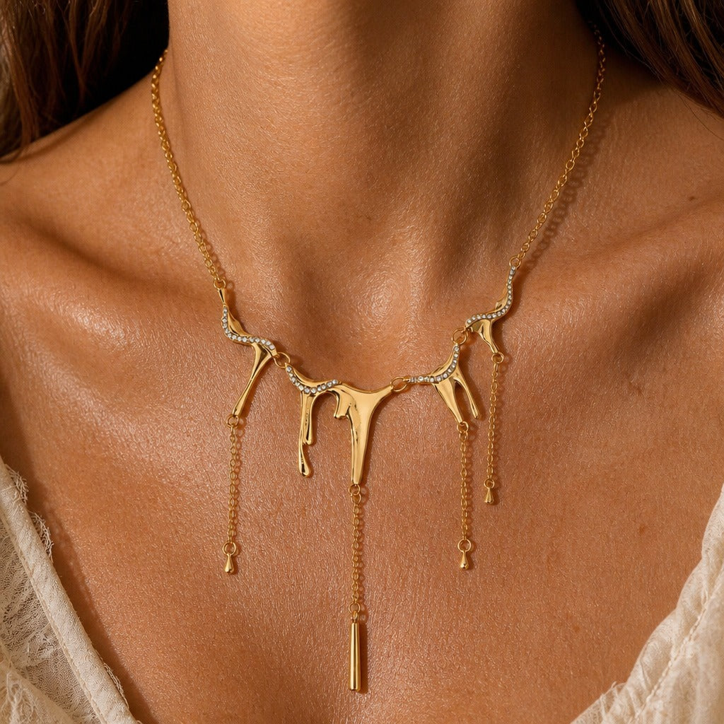 Liora Golden Cascade Necklace