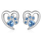 Elegant Paw Heart Earrings