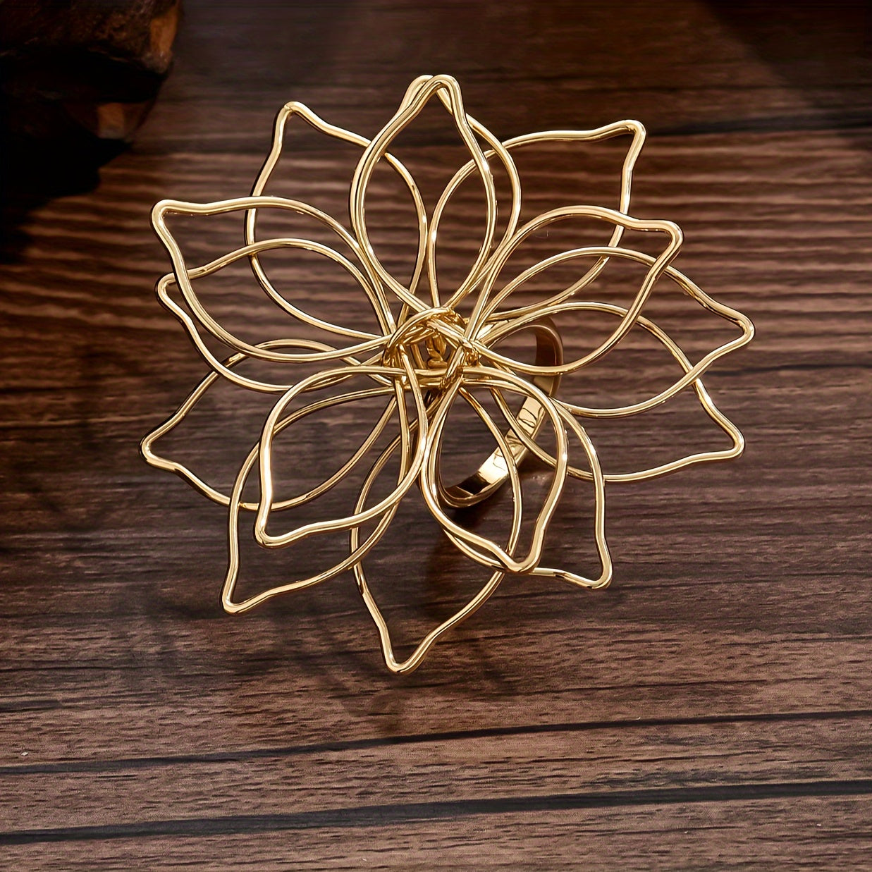 Minimalist Hollow Flower Ring
