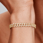 Pave Cuban White Gold Bracelet