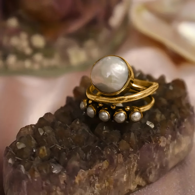 Couture Boho Pearl Ring
