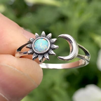 Sun Moon Opal Ring