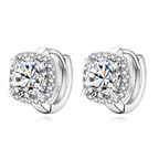 Nadine White Gold Square Earrings