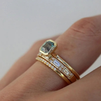 Gold Blue Ring Set