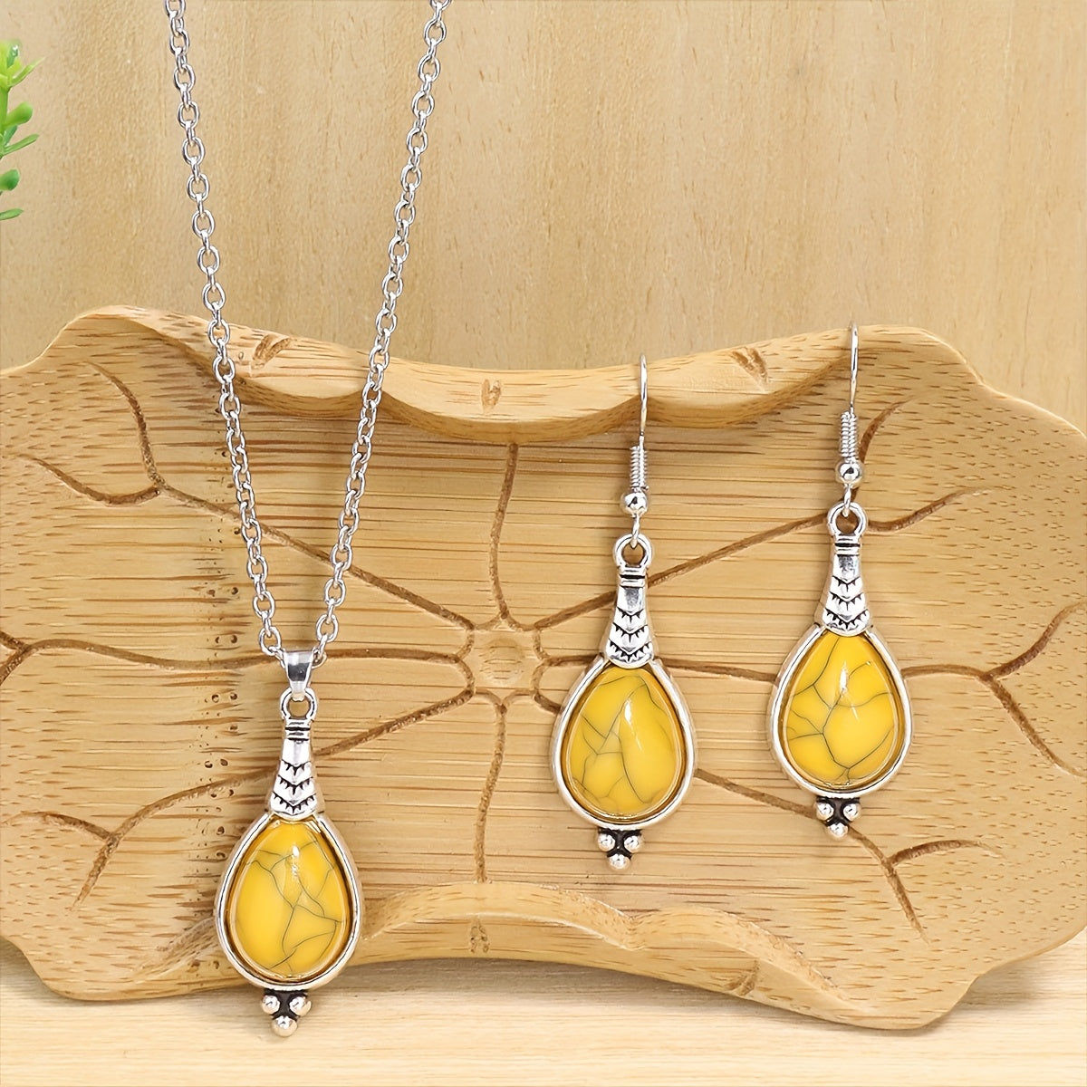 Bohemian Yellow Stone Set
