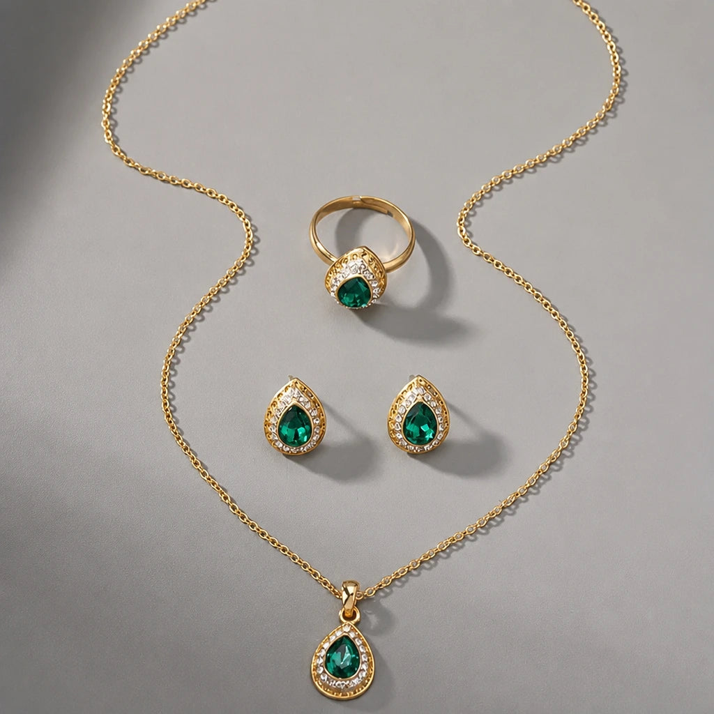 Luxury Emerald Stone Set
