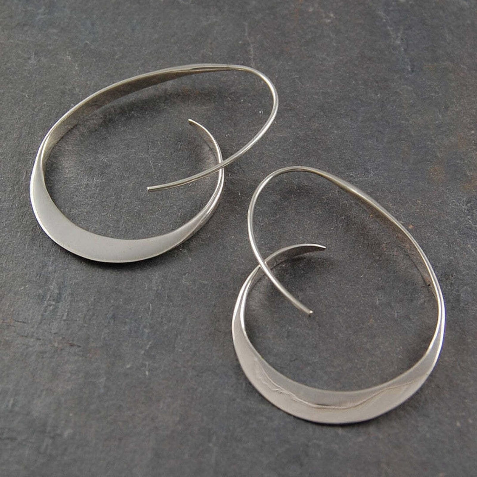 Open Spiral Drop Earrings