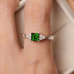 Crystal Solitaire Style Ring