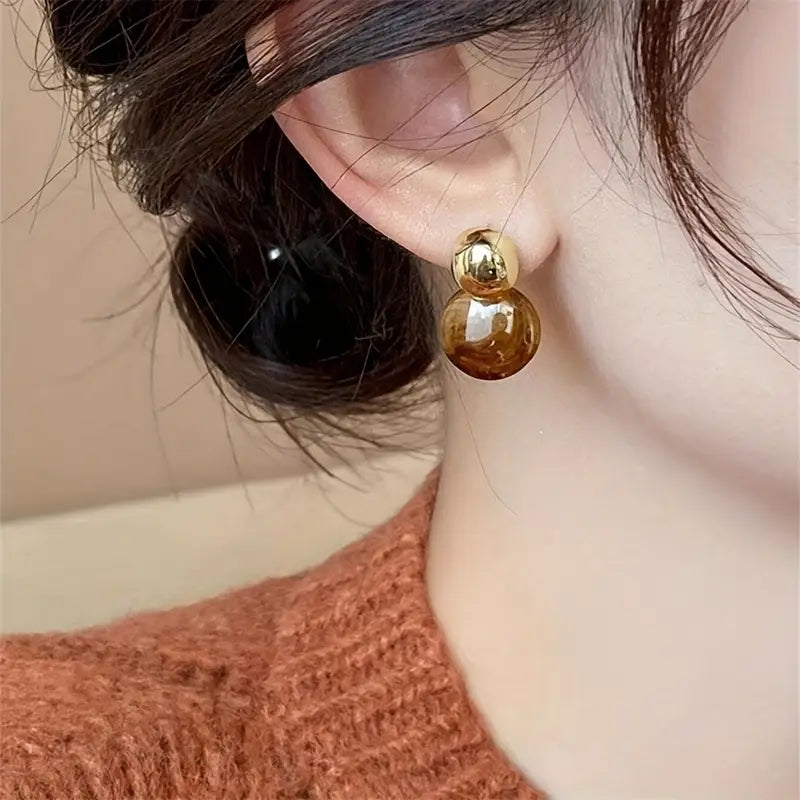 Honey Glow Teardrop Earrings