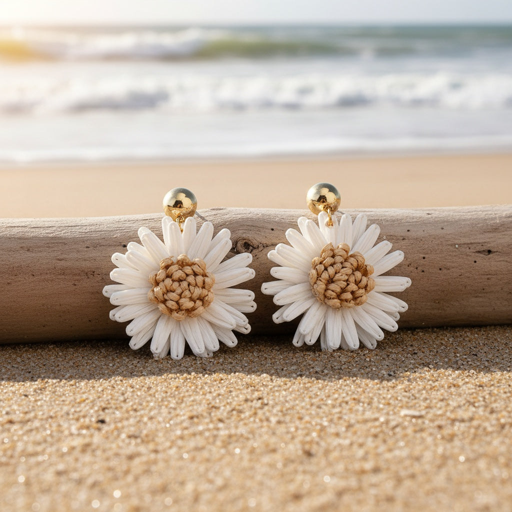 Pastoral Daisy Dangle Earrings