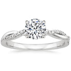 Le Jane Crystal White Gold Ring