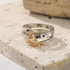 Vintage Minimalist Hollow Heart Ring
