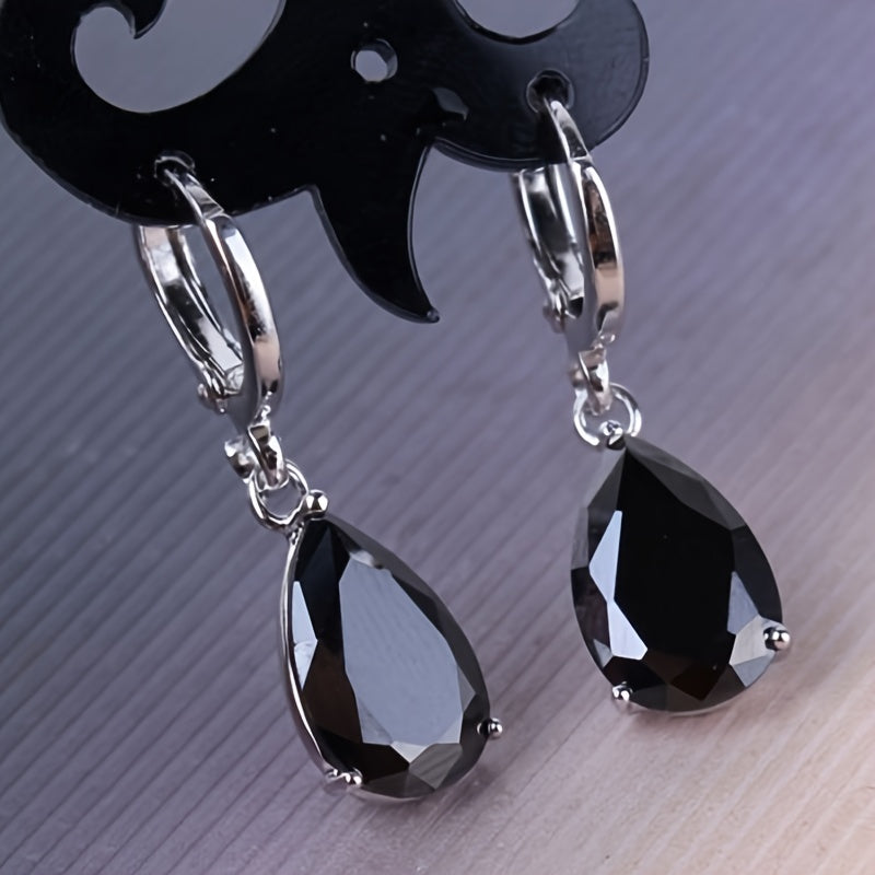 Water Drop Zirconia Earrings