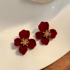 Luxe Velvet Flower Earrings
