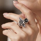 Prestigious Flower Silver Layer Ring