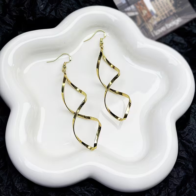 Handmade Spiral Dangle Earrings