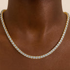 Classic Tennis Gold Necklace