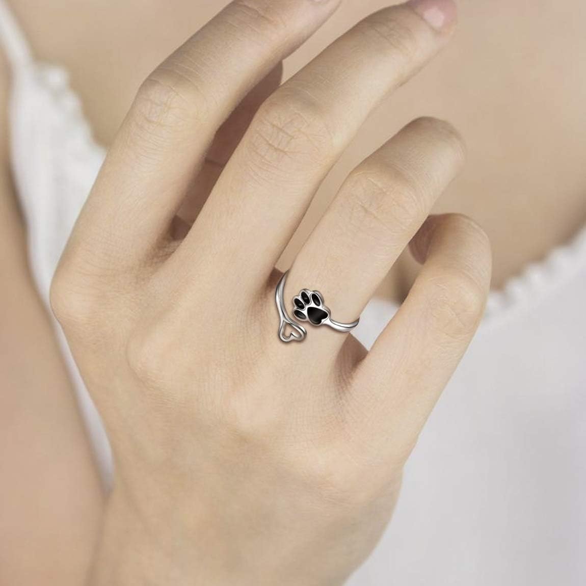 Crystal Paw Ring
