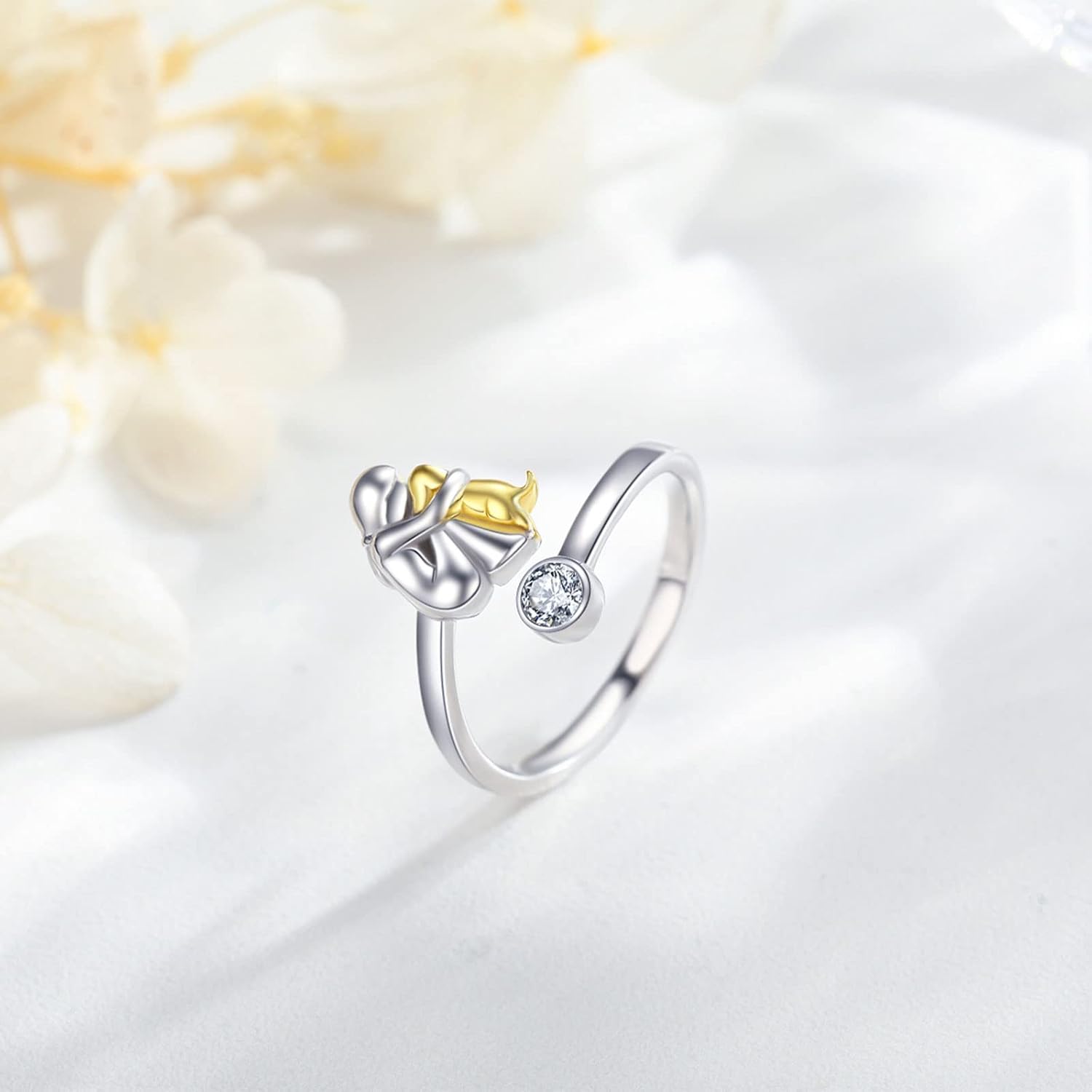 Dog Zirconia Statement Ring