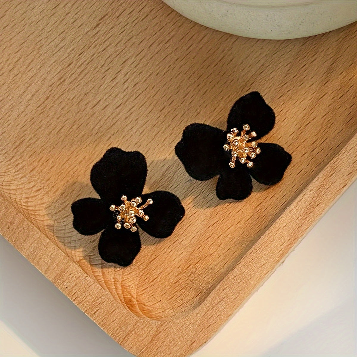 Luxe Velvet Flower Earrings