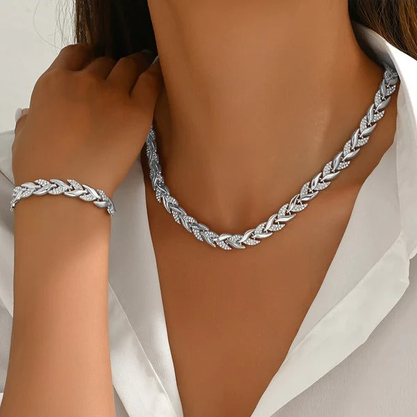 Elegant Rhinestone Glass Set