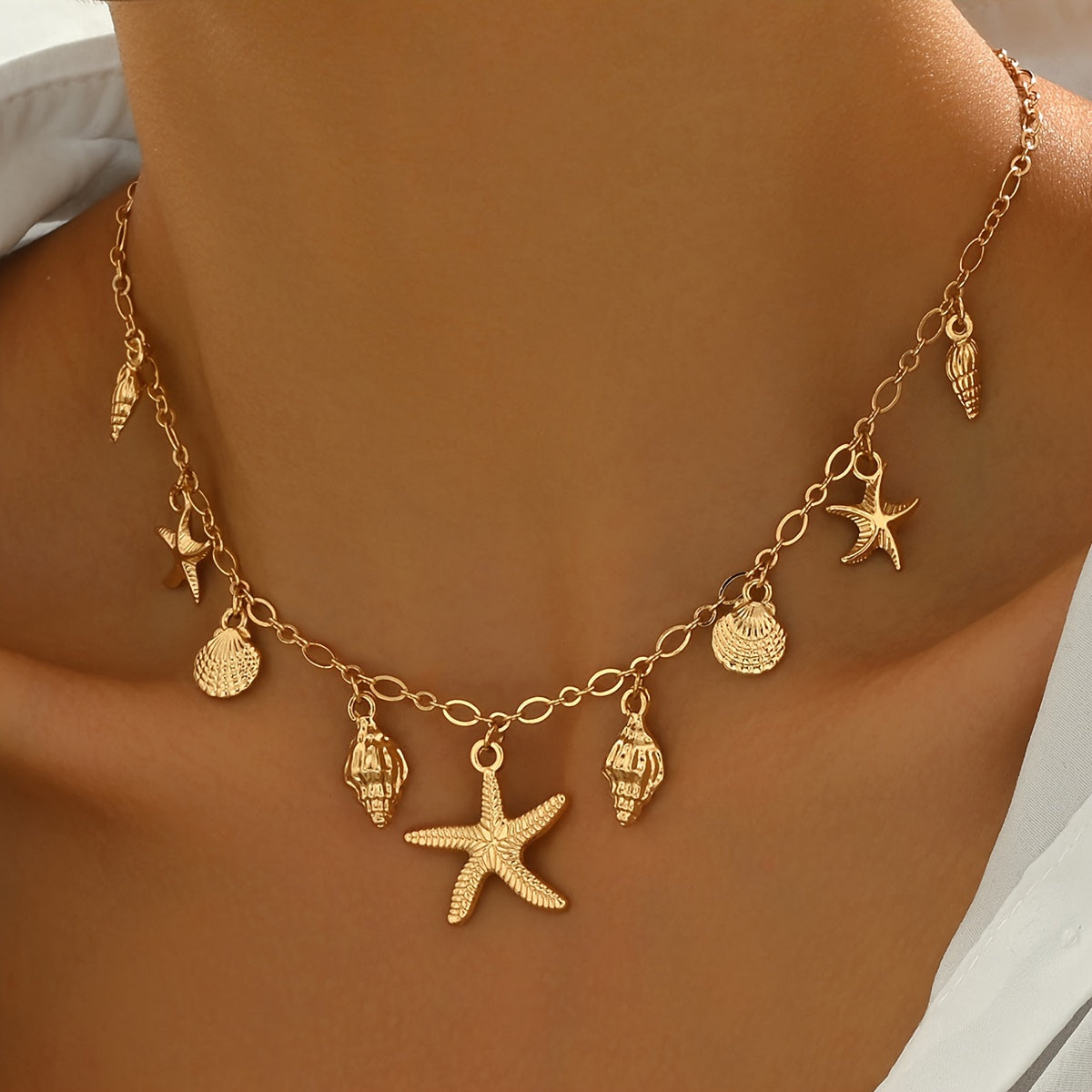 Vintage Boho Coastal Necklace