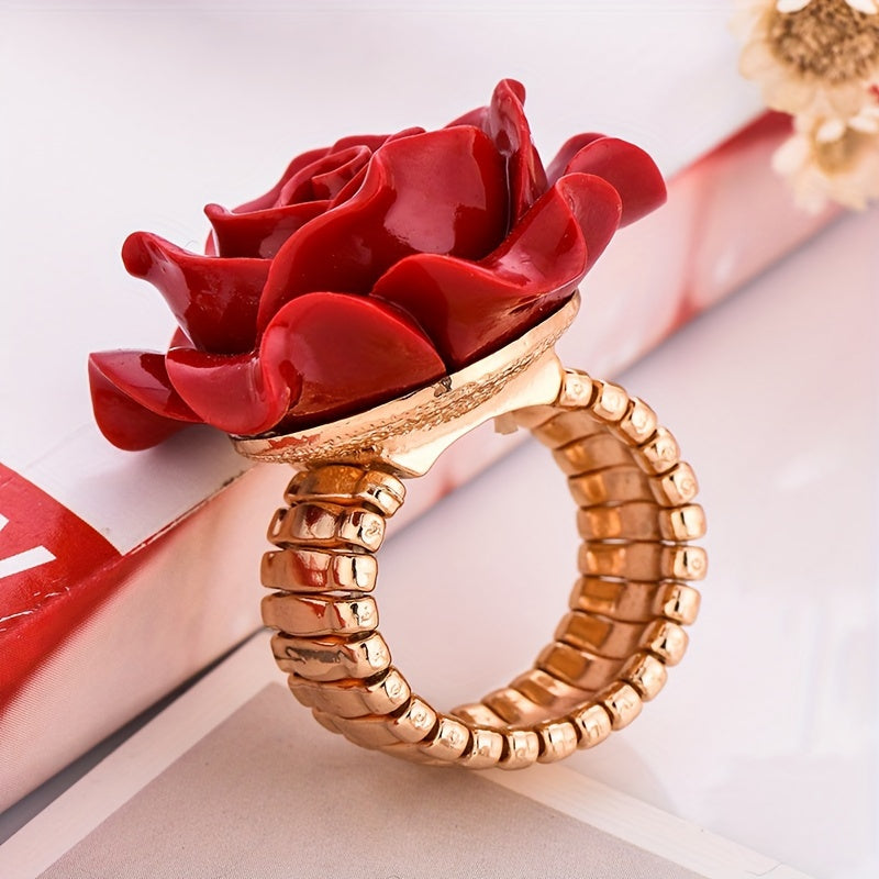 Fresh Red Rose Ring