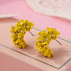 Bohemian Yellow Flower Earrings